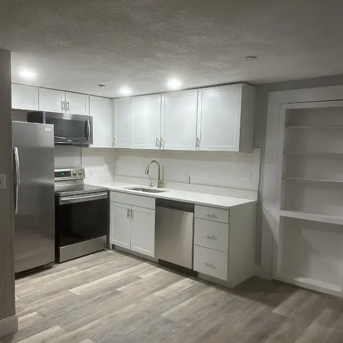 Renovated kitchen after reparation