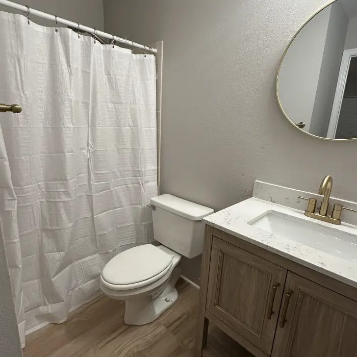 Renovated bathroom after reparation