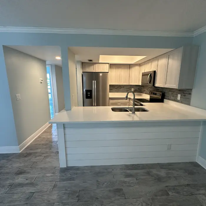 Renovated kitchen after reparation