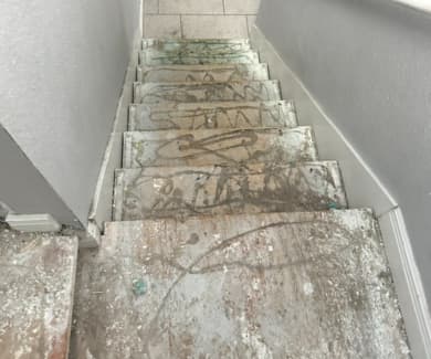 image of stairs before reperation